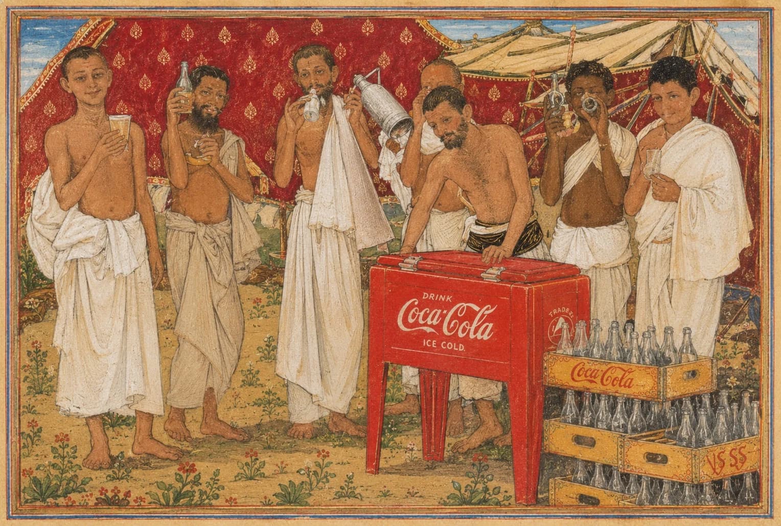 കോള കുടിക്കുന്ന ഹാജിമാർ